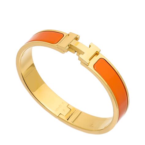 hermes orange braclet|hermes clic h price.